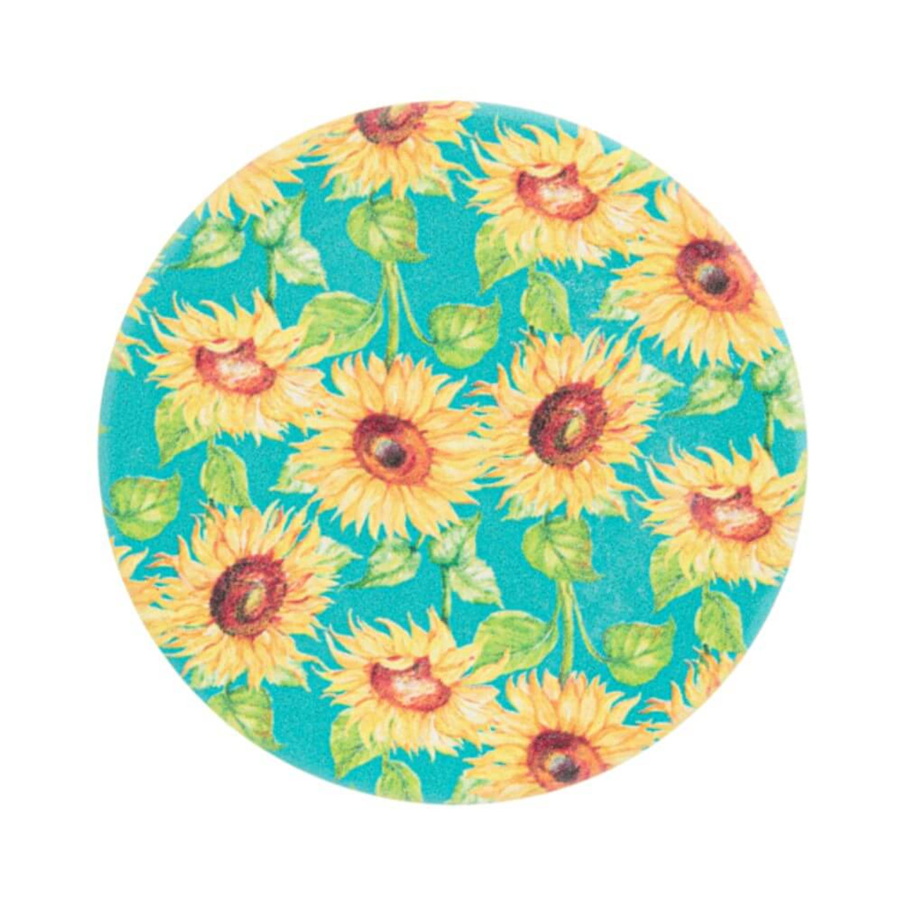 Ganz Ceramic Car Coaster Sunflowers