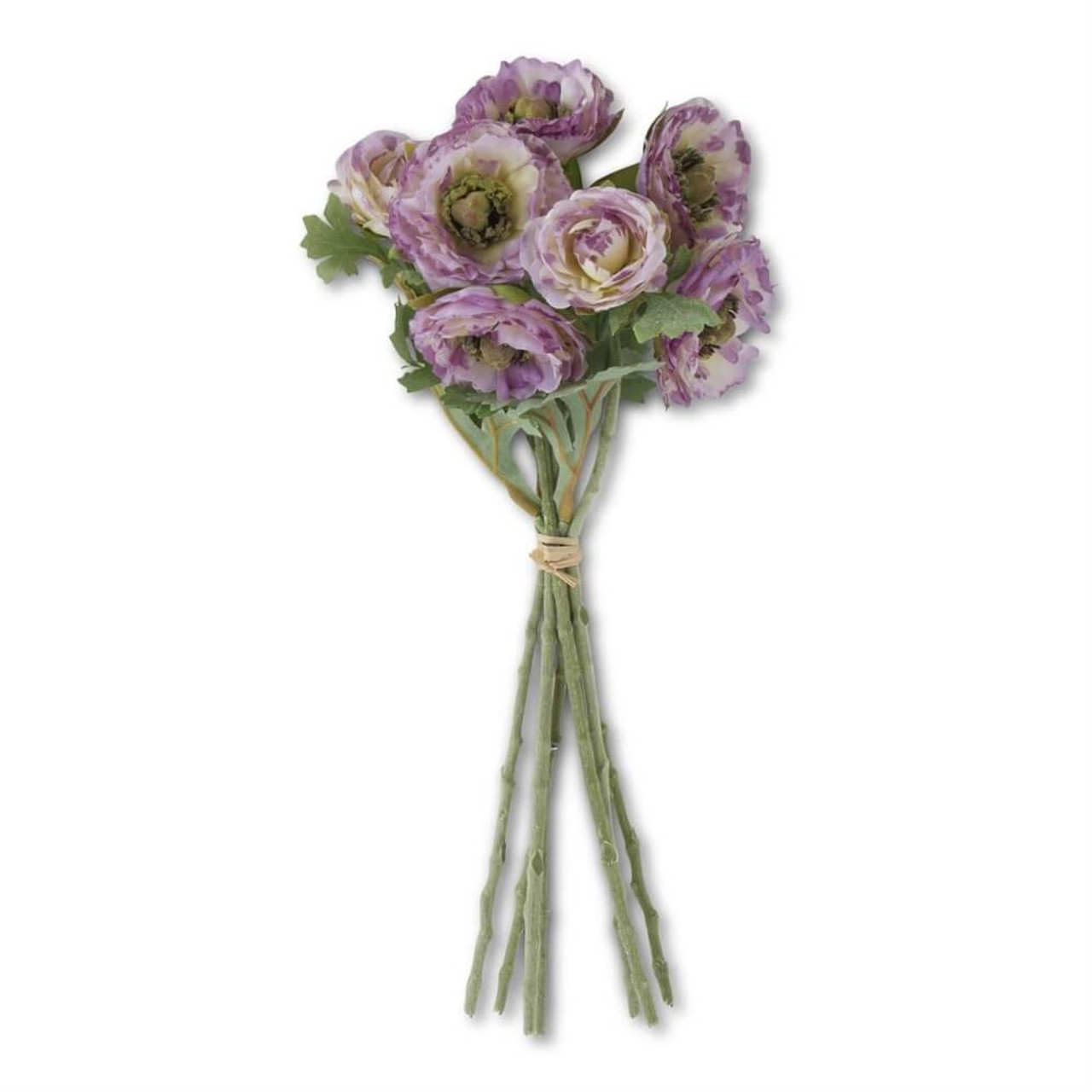 K & K Interiors 12 Inch Purple Ranunculus Bundle