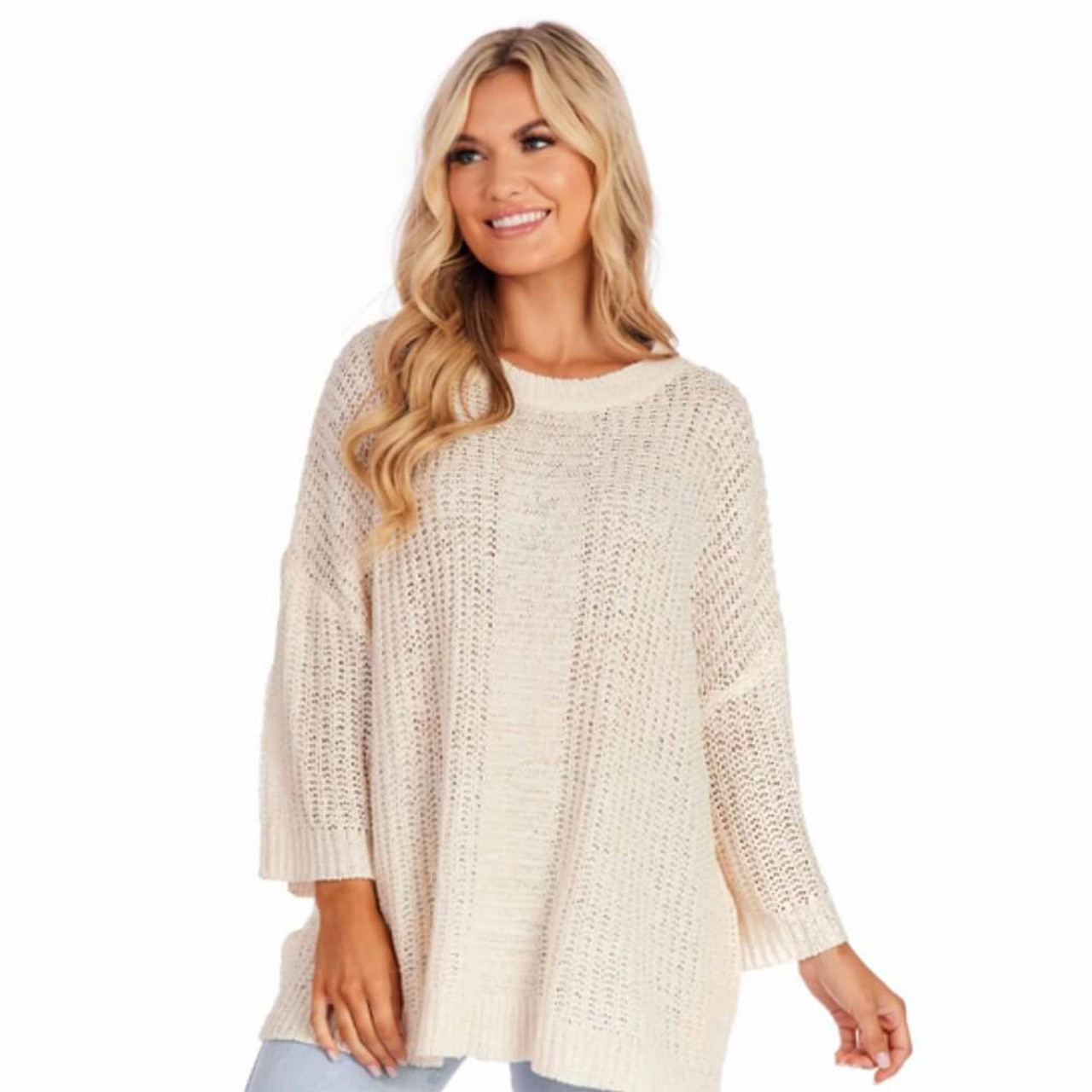 Mud Pie Thatcher Sweater Cream