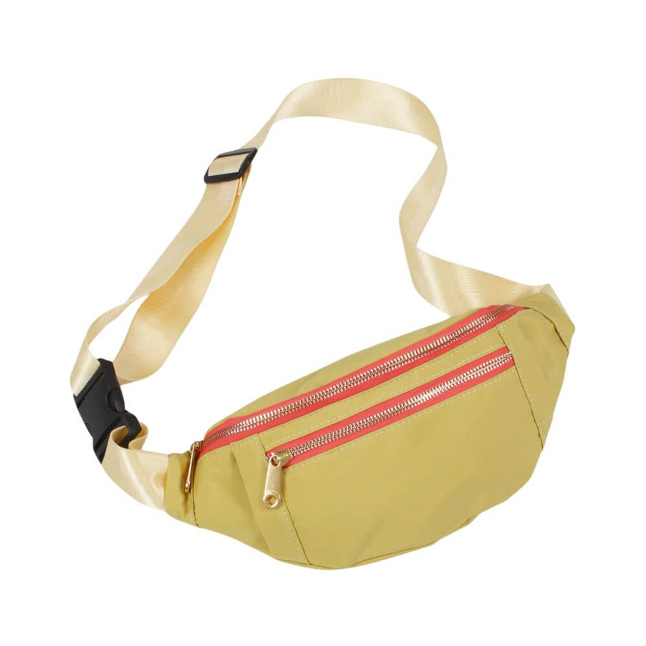 Lou & Co Contrast Zipper Belt Bag Yellow