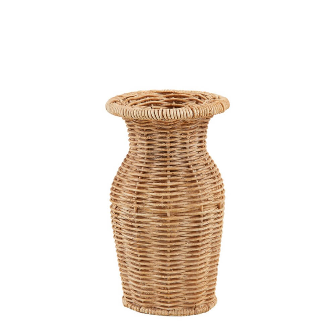 Mud Pie Resin Basket Weave Vase Skinny