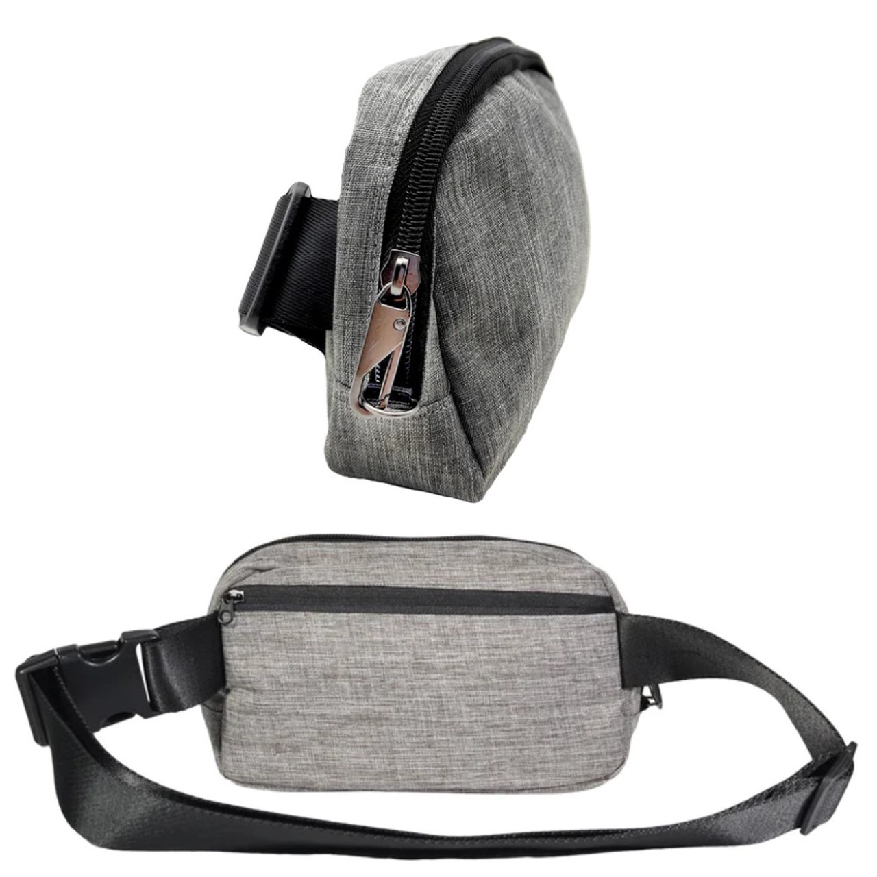 Nupouch Anti-Theft Belt Bag Milan Leather Silver