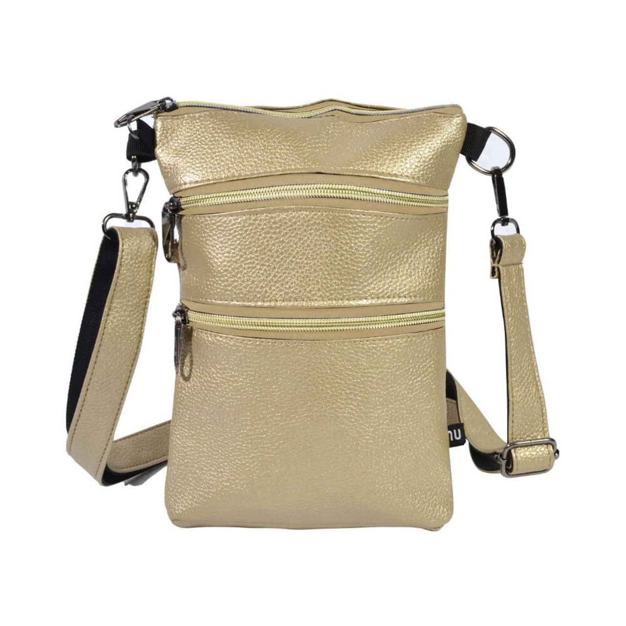 Nupouoch Anti-Theft 3 Zipper Bag Milan Gold