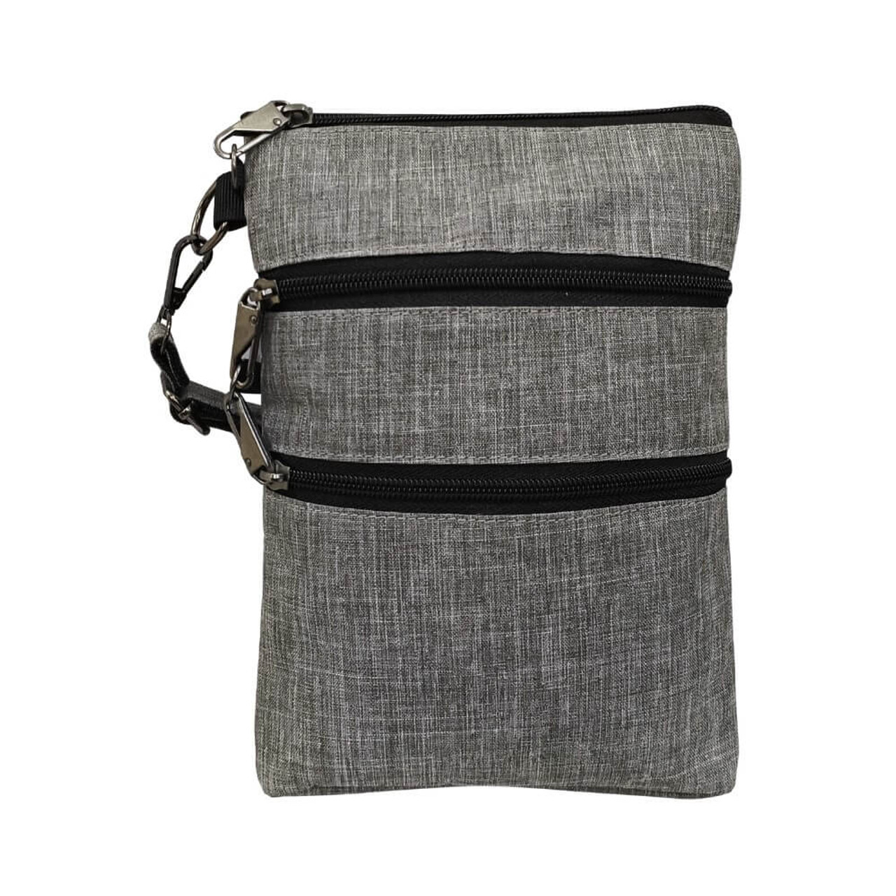 Nupouoch Anti-Theft 3 Zipper Bag Twill Gray