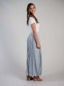 grey pleated skirt elastic waistband