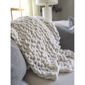 Demdaco Chunky Knit Blanket in Cream