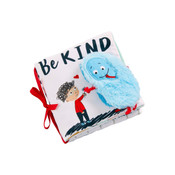 Mudpie Be Kind Blue Fuzzy Monster Book