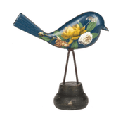 Ganz Floral Pattern Bird Blue