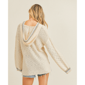 Hem and Thread Hooded Sweater