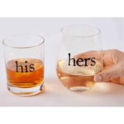 Mudpie His & Hers Glass Set