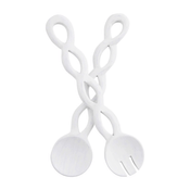 Mudpie Twisted White Wood Server Set