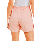 Jodifl Solid Shorts High Waist Flat Front Elastic Back Blush Pink