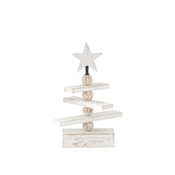 K & K Wood Plank Posable Tree with Star Top