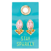 Santa Barbara Gemstone Earring Stay Sparkly Pink Orange
