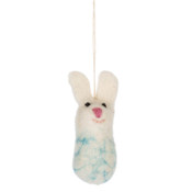 Ganz Wool Bunny Ornament White