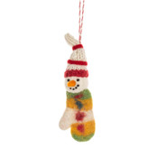 Ganz Snowman Mitten Wool Ornament