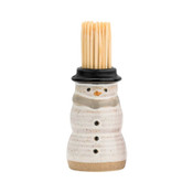 Demdaco Snow Day Toothpick Holder White Snow Man