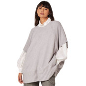 Apricot Oversized Poncho Jumper Grey