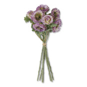 K & K Interiors 12 Inch Purple Ranunculus Bundle