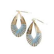 Lou & Co Thread Wrapped Dangle Earrings Blue