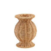 Mud Pie Resin Basket Weave Vase Wide