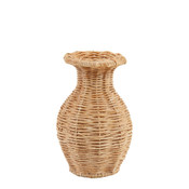 Mud Pie Resin Basket Weave Vase Flared