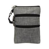 Nupouoch Anti-Theft 3 Zipper Bag Twill Gray