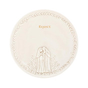 Demdaco Ceramic Nativity Appetizer Plate Rejoice