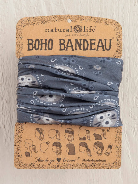 Charcoal Floral Bubbles Boho Bandeau Charcoal Floral Bubbles Boho Bandeau