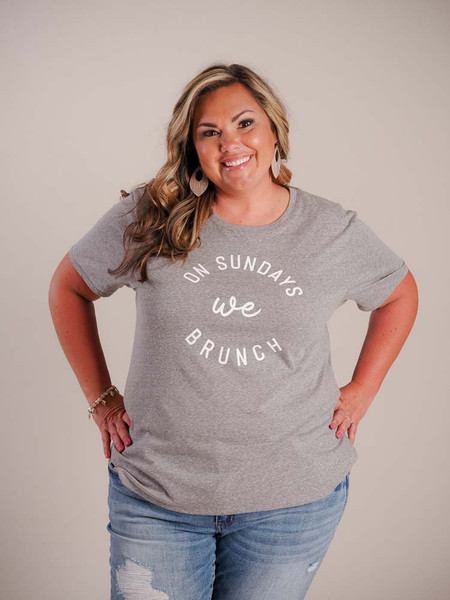 mudpie graphic tee on sundays we brunch mudpie graphic tee on sundays we brunch