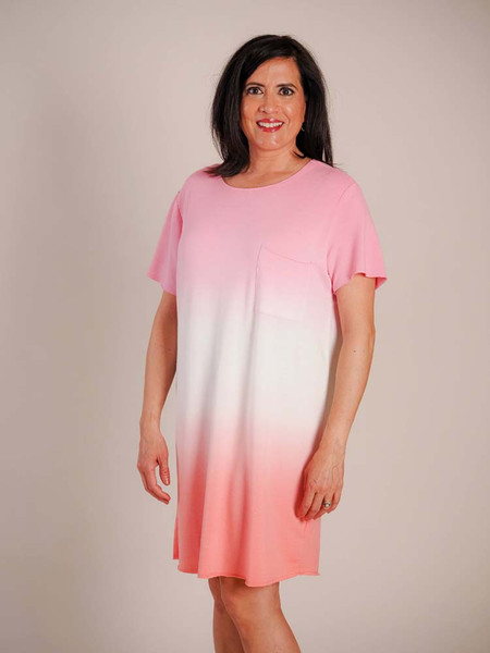 mudpie pink ombre t-shirt dress mudpie pink ombre t-shirt dress
