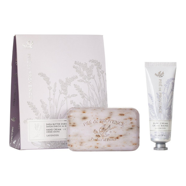 This beautifully packed gift set includes (1) Lavender Hand Cream and (1) 150g Lavender Bar Soap.
Pre' De Provence is a beautifully curated collection borrows its divine fragrances from traditional elements of Provence’s countryside, the French Riviera and the Mediterranean Sea.
Hand Cream: Rich, luxurious, and full of organic shea butter, sweet almond oil and glycerin to create a fast-absorbing, weightless moisturizer that envelops skin with nourishment. This hand cream is made by combining the very best of what science and nature have to offer to create a luxurious and effective formula that everyone can love and enjoy; an authentic product true to its Provençal roots.
Bar Soap: Each bar of Pre de Provence soap is carefully made by dedicated soapmakers in Provence following their proud traditions to be smoother and have a richer lather to create our luxurious feel. Quad-milled shea butter enriched; no animal testing; no GMOs; no mineral oil or petrochemicals; no phthalates, shellac, or plasticizers; no micronized titanium dioxide; no lead; free of parabens, ethyl alcohol, phenoxyethanol, DEA, BPA/phthalates. This beautifully packed gift set includes (1) Lavender Hand Cream and (1) 150g Lavender Bar Soap.
Pre' De Provence is a beautifully curated collection borrows its divine fragrances from traditional elements of Provence’s countryside, the French Riviera and the Mediterranean Sea.
Hand Cream: Rich, luxurious, and full of organic shea butter, sweet almond oil and glycerin to create a fast-absorbing, weightless moisturizer that envelops skin with nourishment. This hand cream is made by combining the very best of what science and nature have to offer to create a luxurious and effective formula that everyone can love and enjoy; an authentic product true to its Provençal roots.
Bar Soap: Each bar of Pre de Provence soap is carefully made by dedicated soapmakers in Provence following their proud traditions to be smoother and have a richer lather to create our luxurious feel. Quad-milled shea butter enriched; no animal testing; no GMOs; no mineral oil or petrochemicals; no phthalates, shellac, or plasticizers; no micronized titanium dioxide; no lead; free of parabens, ethyl alcohol, phenoxyethanol, DEA, BPA/phthalates.