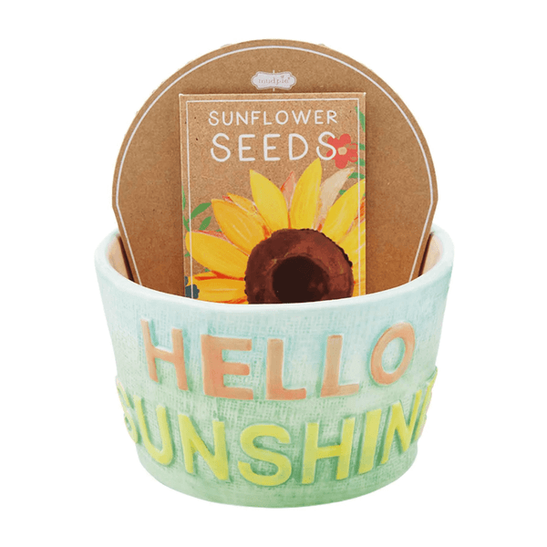 Mud Pie Colorful Planter Set Hello Sunshine Sunflowers Mud Pie Colorful Planter Set Hello Sunshine Sunflowers