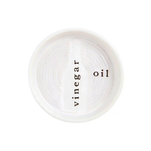 Mud Pie Oil and Vinegar Dipping Dish Debossed Bottle Mud Pie Oil and Vinegar Dipping Dish Debossed Bottle