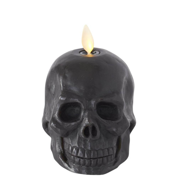 K & K Interiors Luminara Black Skull LED Candle K & K Interiors Luminara Black Skull LED Candle