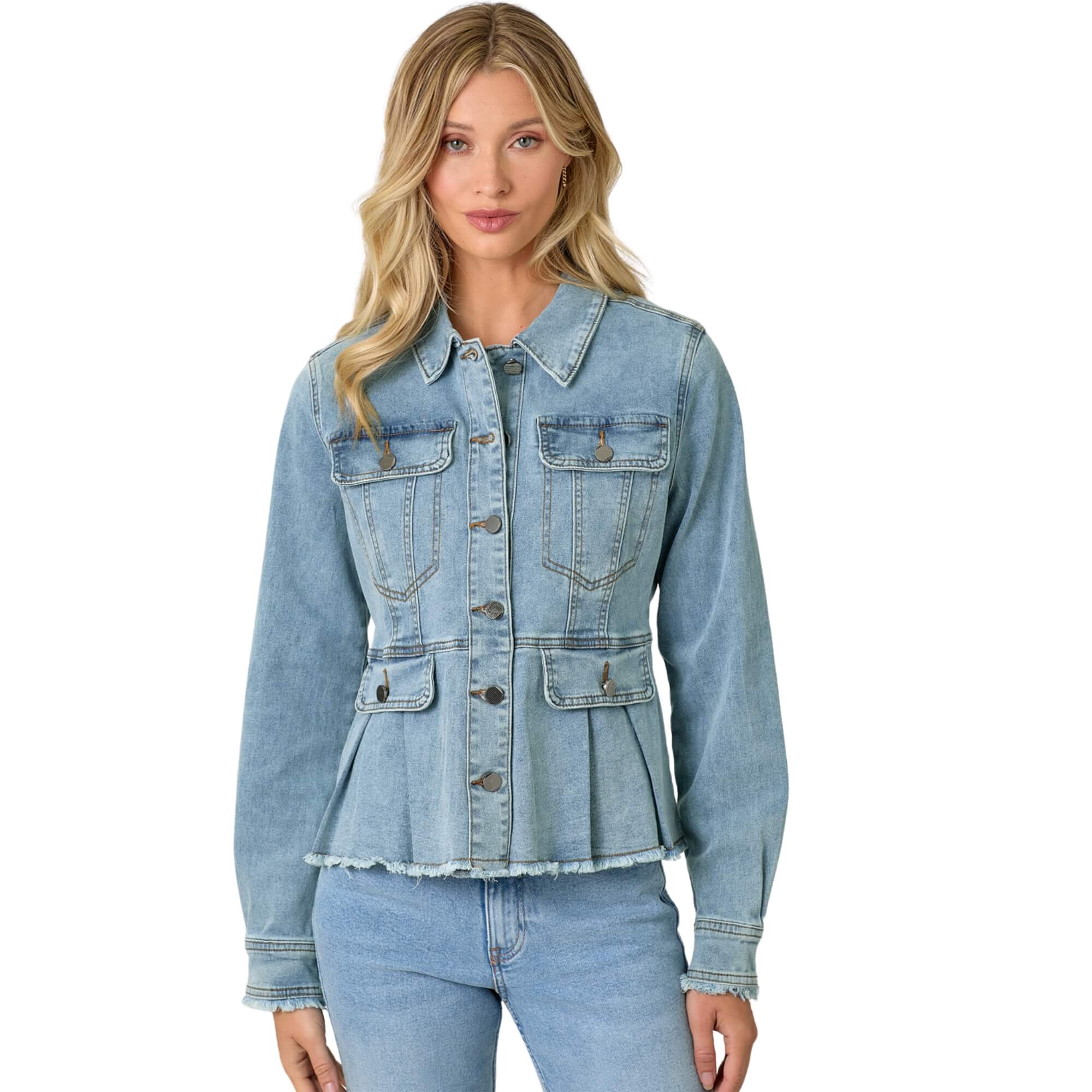【2025年】エレガントファッションを上品に着 Emery Washed Denim Jacket - Miller St. Boutique ジャケット・アウター
