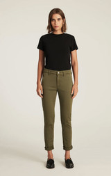 Kathleen Chinos Slim Boyfriend Pants - Dark Olive