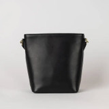 Leather Bag Bobbi Bucket Midi - Black Classic Leather