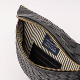 Ray Bumbag - Black Woven Soft Grain Leather