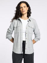 Cassian Shirt - White Black Nep