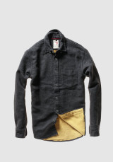 Relwen Herringbone Chamois-Lined Flannel - Charcoal Herringbone