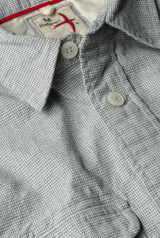 Relwen Windsail Workshirt- grey/white houndstooth
