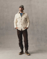 The Maritime Shirt Jacket in Vintage White Moleskin Twill