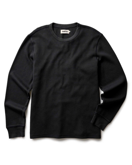 The Organic Cotton Crew in Faded Black Waffle The Organic Cotton Crew in Faded Black Waffle
