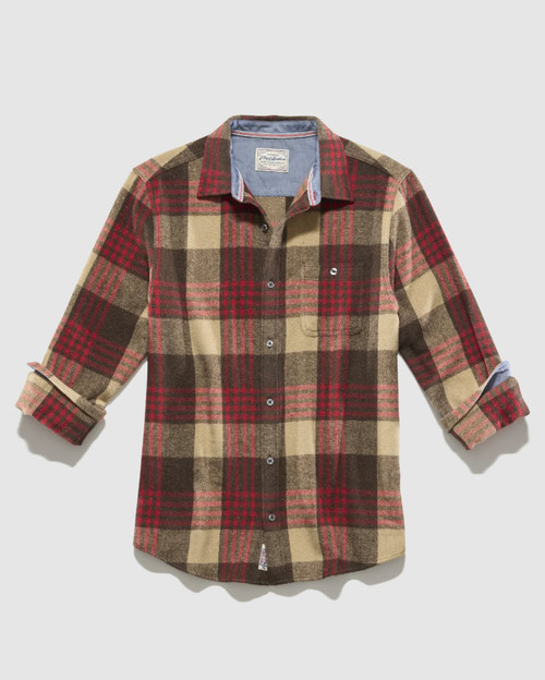 Lansing Flannel Shirt - Brown/Red/Tan