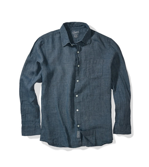 Positano Linen Shirt - Faded Navy