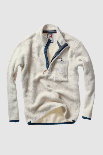 Relwen Wooly Shag Snap-Zip - Buff White