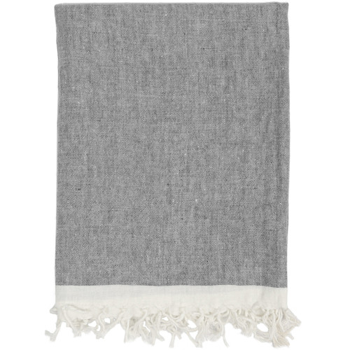 Darzzi Chambray Solid Linen Woven Throw