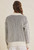 Two-Tone Textured Stripe Henley Sweater -Charcoal