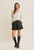 Super Soft Essential V-Neck Sweater w Contrast Stitch Cream/Blk